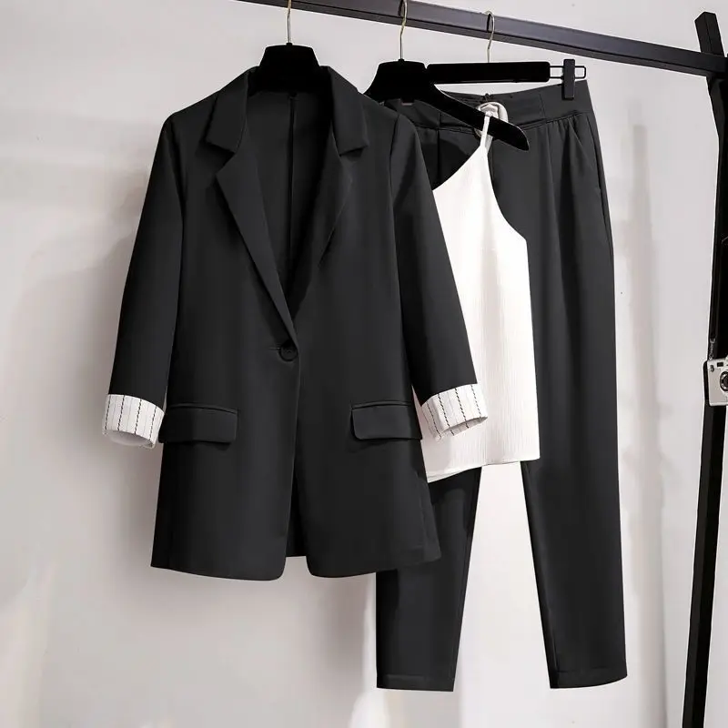 Spring and Summer Women\'s Suit 2023 New Korean Casual Suit Jacket Looks Slimmer and Reduces Age Elegant Women\'s Two-piece Set