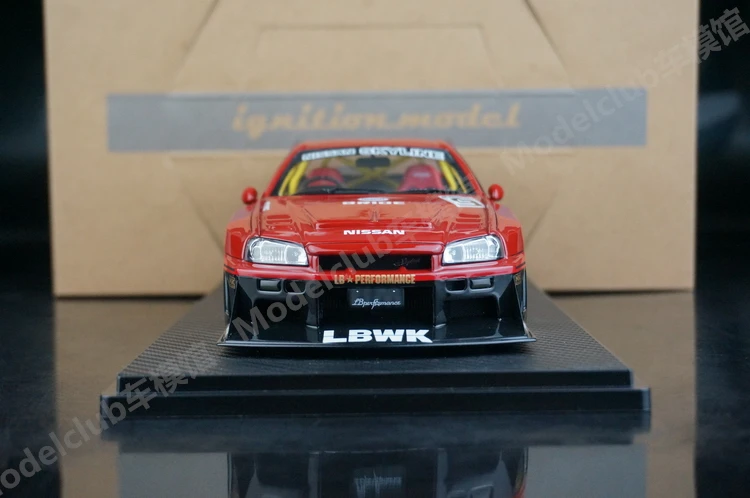 IG 1:18 ER34 GTR LB #9 JDM Simulation Limited Edition Resin Metal Static Car Model Toy Gift