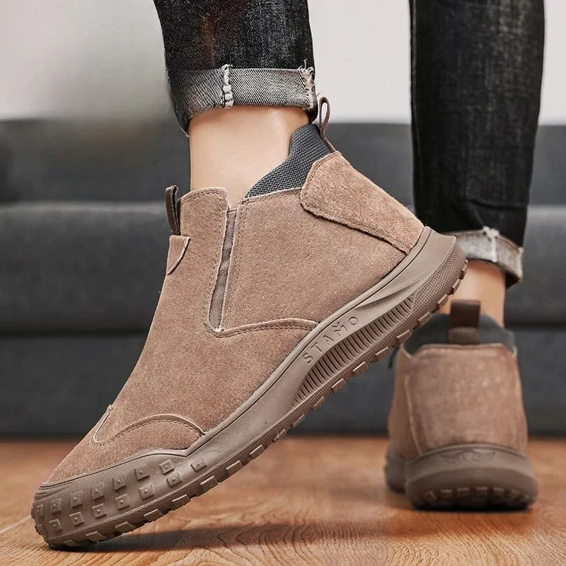 Moda alta superior sapatos de inverno homem quente à prova de frio botas de neve para homens caminhadas ao ar livre oferta grosso pelúcia qualidade venda confortável