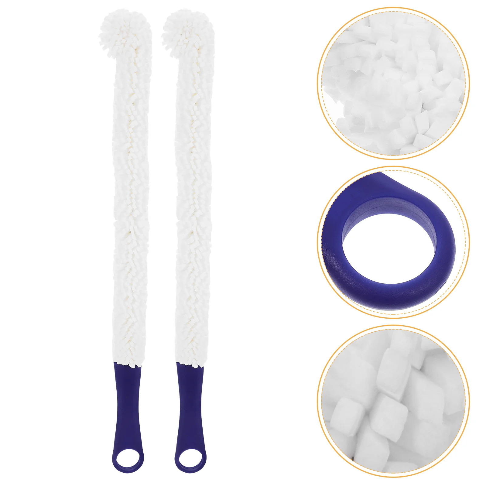 2 Pcs Grout Decanter Brush Cleaning Bottle Cup Plastic Brushes for Household