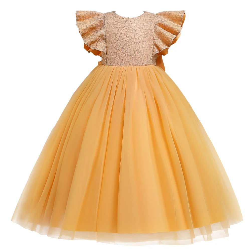 Kind Prinses Bubble Gezwollen Lange Jurk Victoriaanse 19e Rok Baljurk Halloween Cosplay Jane Austen Kostuums Bruiloft Bloem Meisje