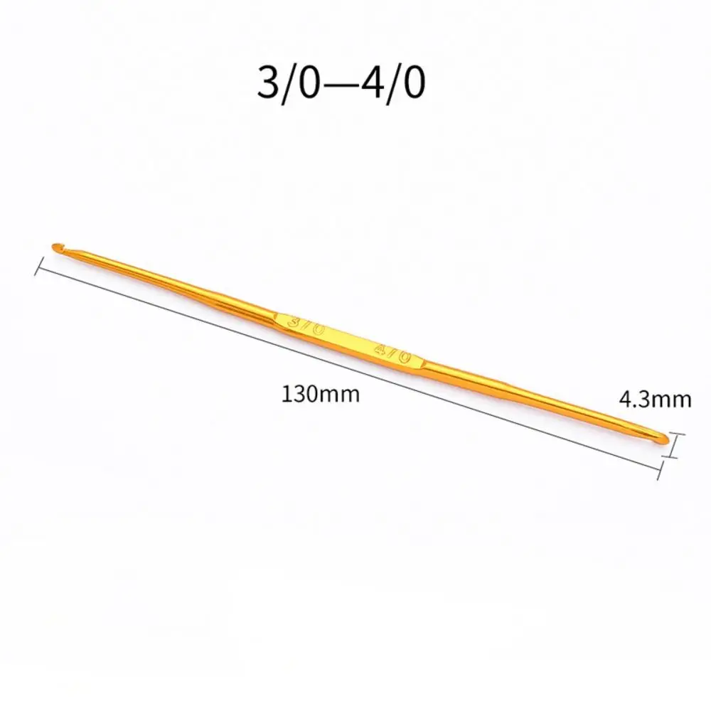 

Новые золотые крючки с двойным концом, алюминиевые многоразмерные спицы, крючки для вязания, инструмент для ручного плетения