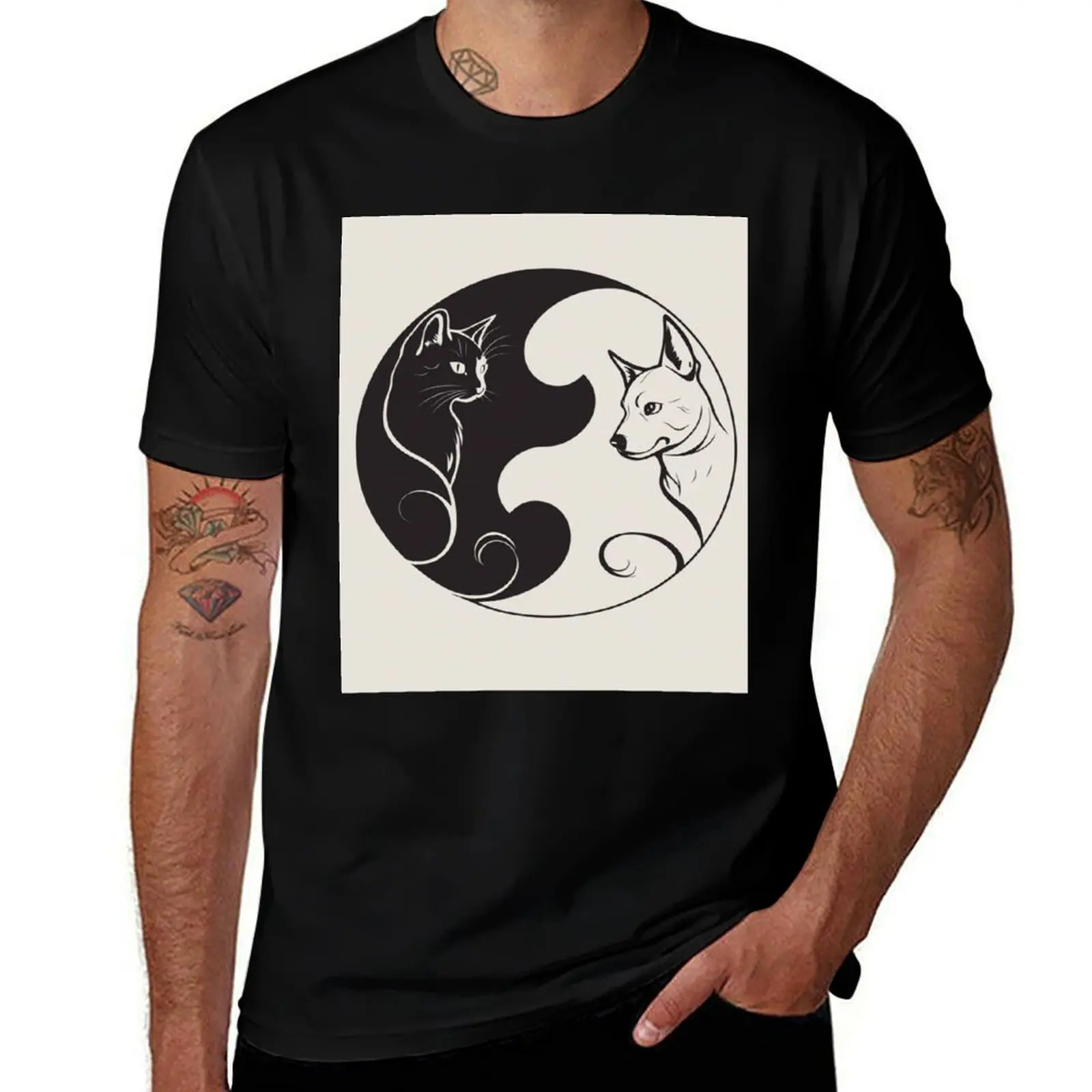 

Minimalist Dog and Cat Line Art – Elegant Pet Illustration Gift for Modern Animal Lovers T-Shirt