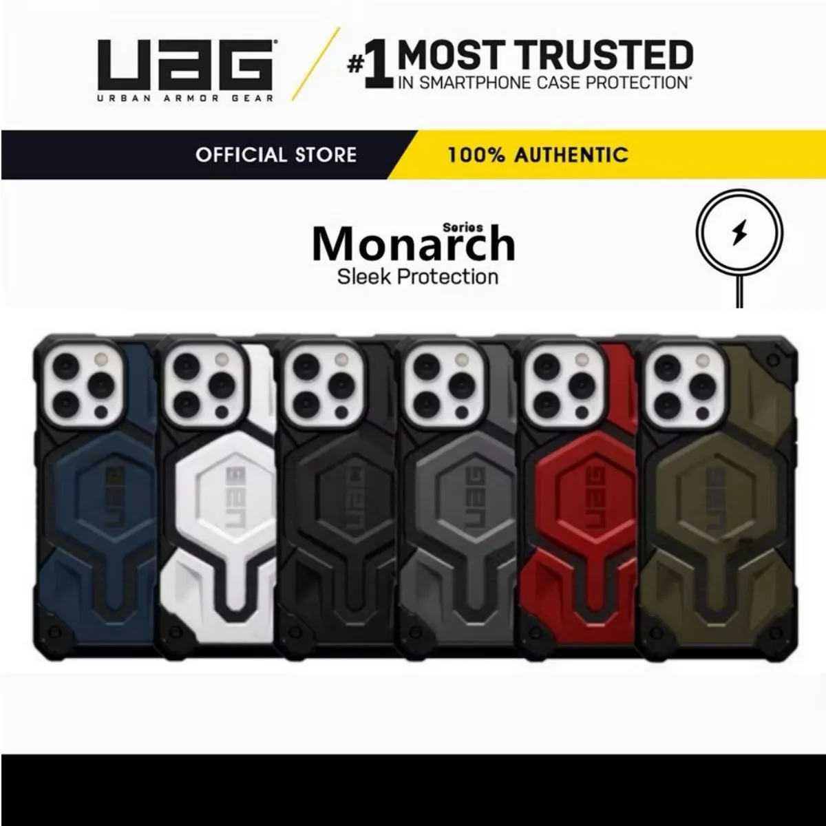 Urban Armor Gear UAG Monarch Pro MagSafe Case For Apple iPhone 13 14 15 16 Pro Max Dropproof Protective Cover For iPhone 16 Plus