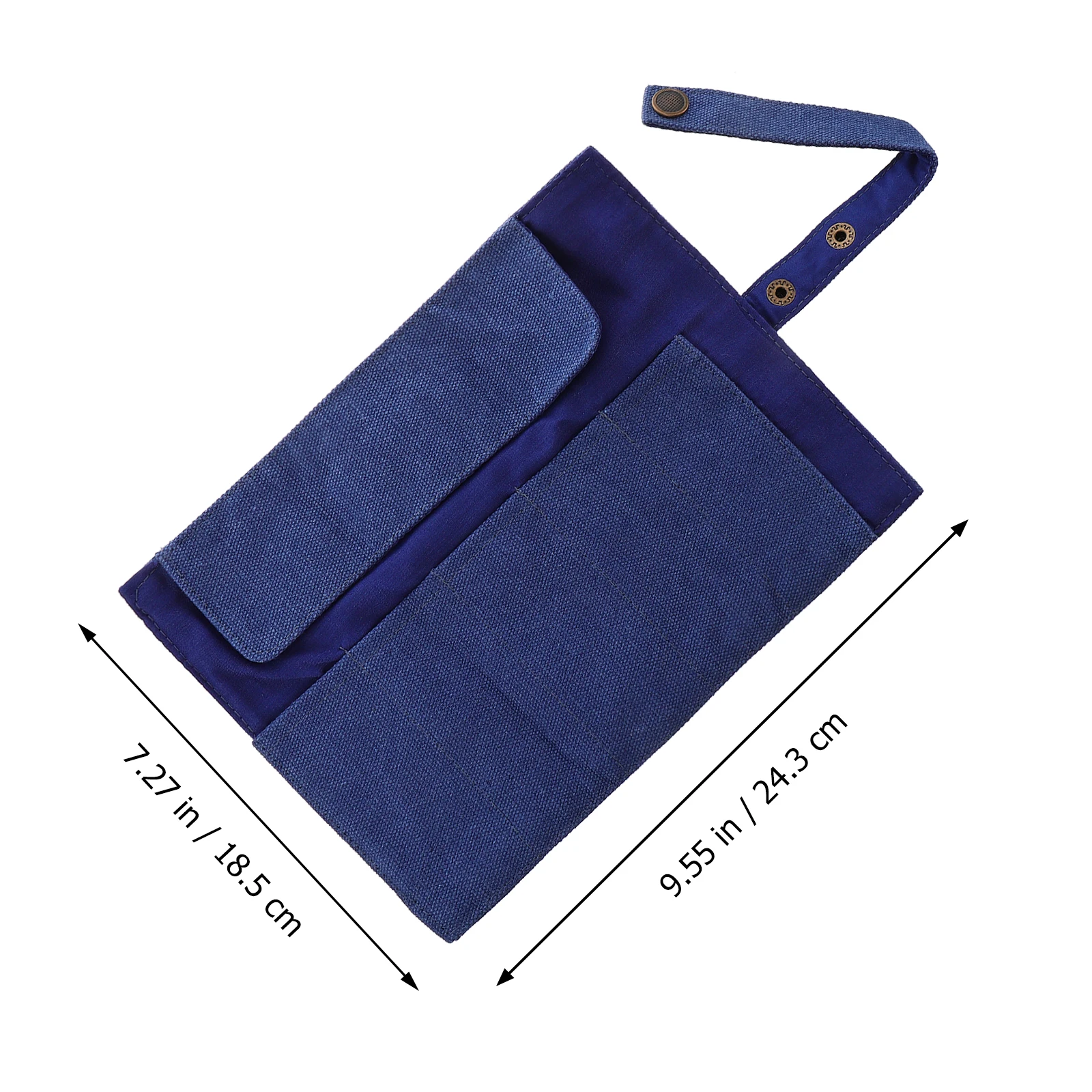 

Smart Watch Storage Bag 5 Watches Blue Canvas Travel Accessories Durable Organizer Pouch Men Bands Roll Jewelry Display Tool