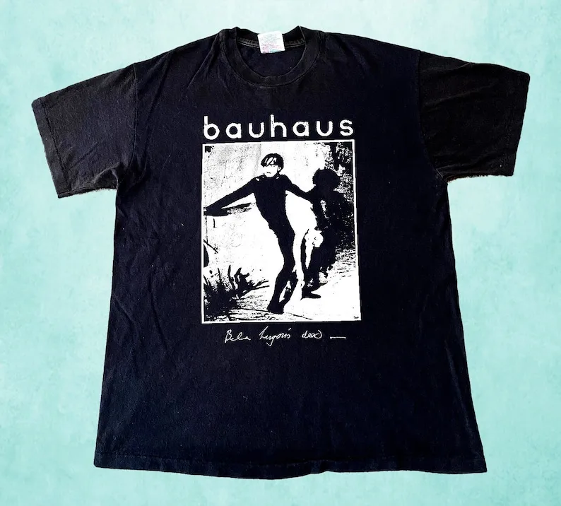 Bauhaus Bela Lugosi's Dead T-Shirt Adult Regular Fit Crew Necked Tees Cotton Men's Printed Tops
