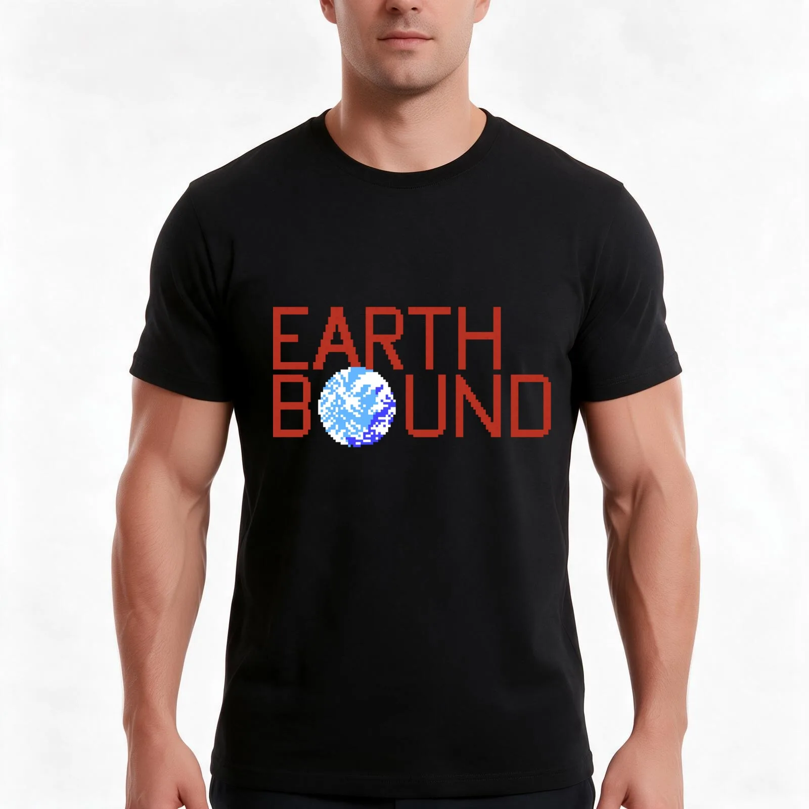 EarthBound Beginnings - Title Screen T-Shirt, Summer Casual Cotton Tee, Oversized Streetwear Tops, Vintage Graphic Print