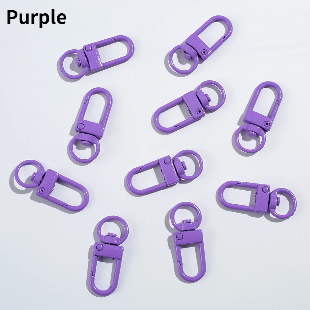 10/20pcs Colorful Metal Plated Lobster Clasp Hooks