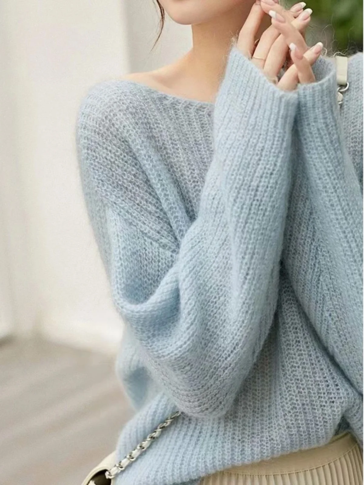 レイジースタイル ラウンドネック プルオーバー セーター 無地 カジュアル ルーズフィット 長袖 ストリートウェア TING その他アパレル