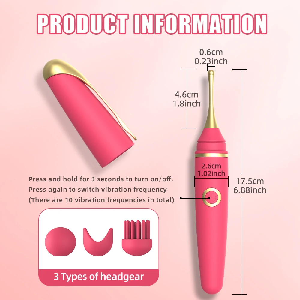 10 Frequency Pen Tidal Vibrator Female G Spot Clitoral Stimulator Powerful Vibrating Clit Stick Massager Adult Sex Toy For Women