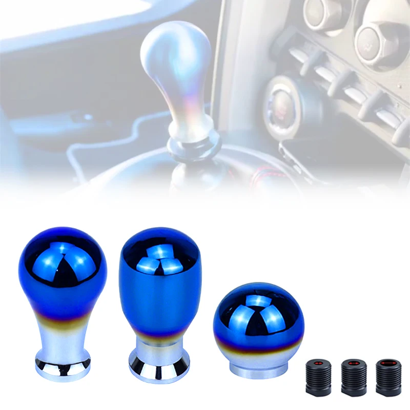 

3Style Stylish Gear Shift Knob Car Automatic Gear Baking blue Universal Car Aluminum Extended JDM Gear Shifter Gear Head Knob