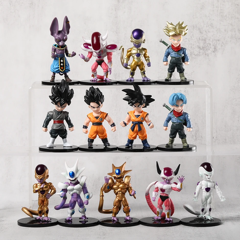 Set DragonBall GT SS4 Goku Vegeta Gogeta Vegetto Aeos Freeza Trunks PVC Figures Dolls Desktop Decoration Model Toys