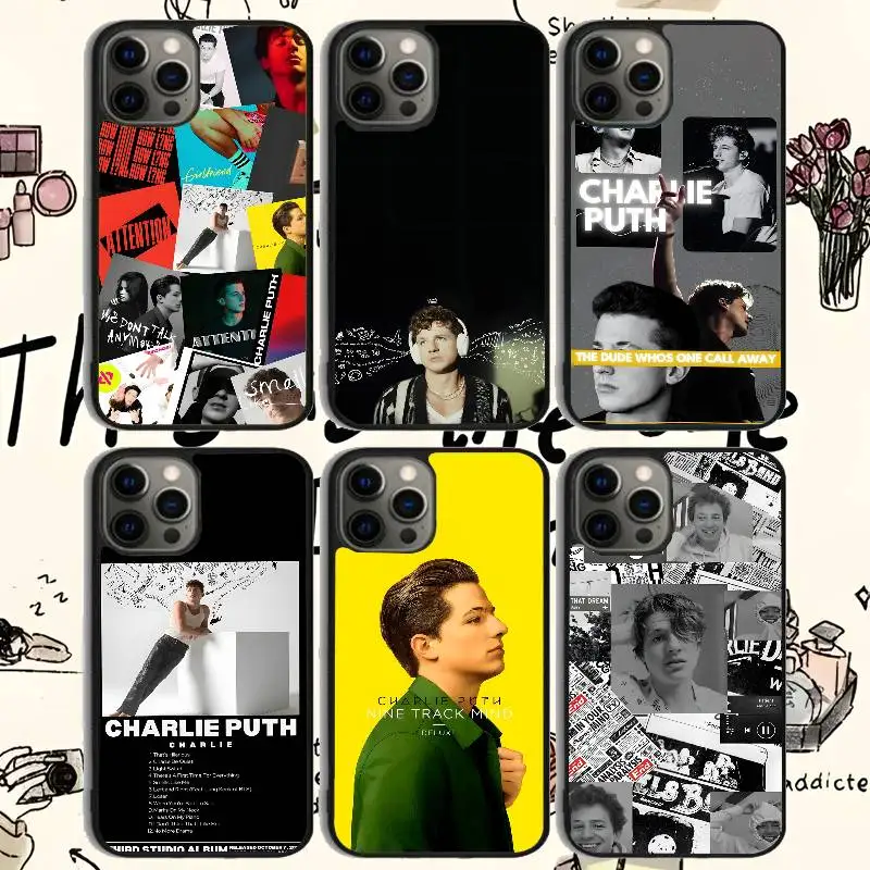 

Singer C-Charlie Puth Phone Case For 11 12 13 14 15 16Pro Max mini Plus Frosted mirror Phone Cover