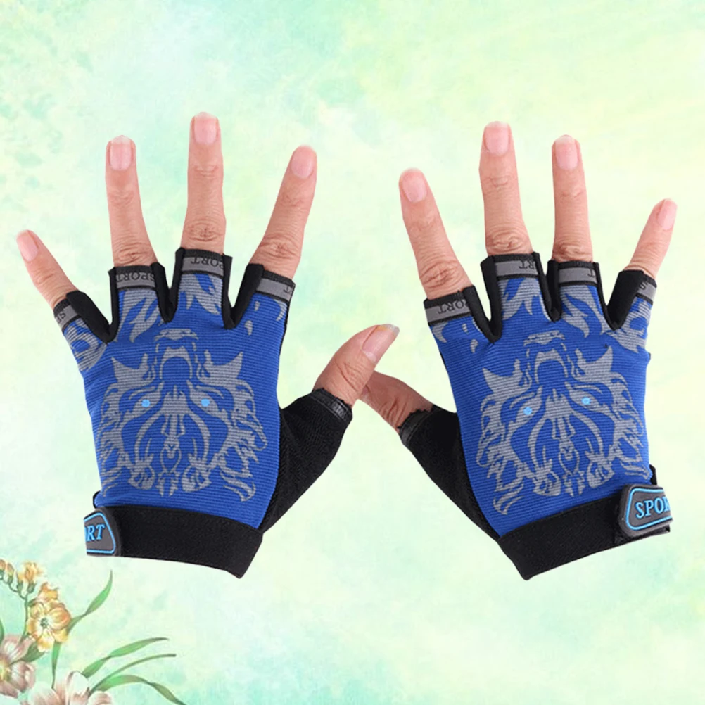 

Half Finger Cycling Gloves Breathable Durable Riding Running Gloves Non Slip Easy Take Off