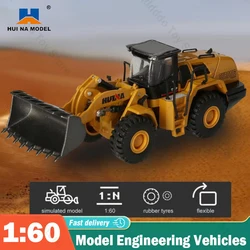 HUINA 1:60 Alloy Excavator Dump Truck Model Diecast Metal Model Engineering Vehicles Bulldozer Loader Car Toys for Boys Children