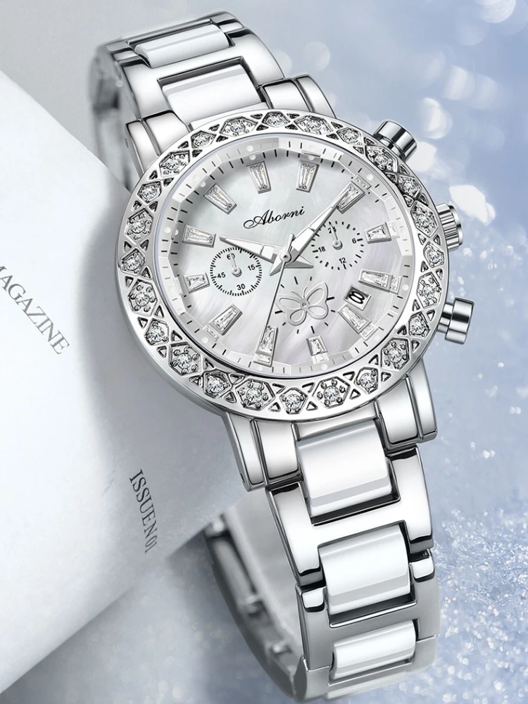 

Женские часы ABORNI 3002: стильный и романтичный дизайн с бабочками, легкие и изысканные, с календарем и инкрустацией стразами