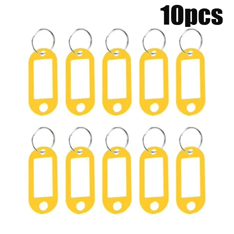 10-100pcs Colorful Plastic Tags Hotel Number Classification Card Key Tags Label Name Baggage Tag ID Name Tags With Split Ring