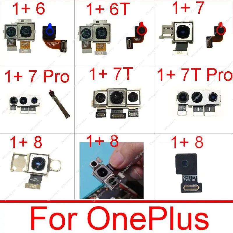 

Rear+Front Camera Module For Oneplus 1+ 6 6T 7 Pro 7T Pro 8 Back Main Front Facing Camera Flex Ribbon Replacement Parts