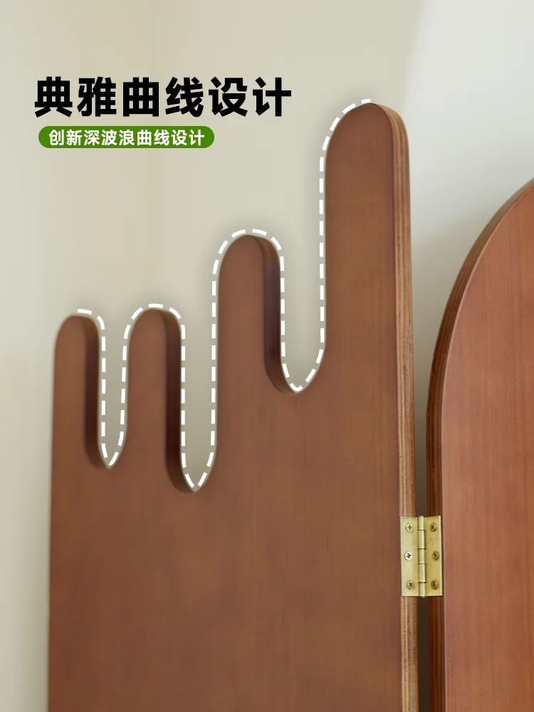 Factory Direct 2026 Top piccolo appartamento soggiorno divisorio ingresso pieghevole schermo domestico in legno mass