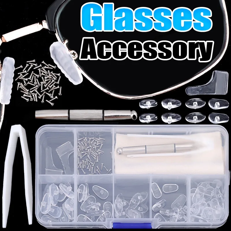 

Boxed Nose Pad Parts Set Glasses Silicone Nose Support Transparent Eyeglasses Kit Multi Style Lightweight Eyewear Accessories