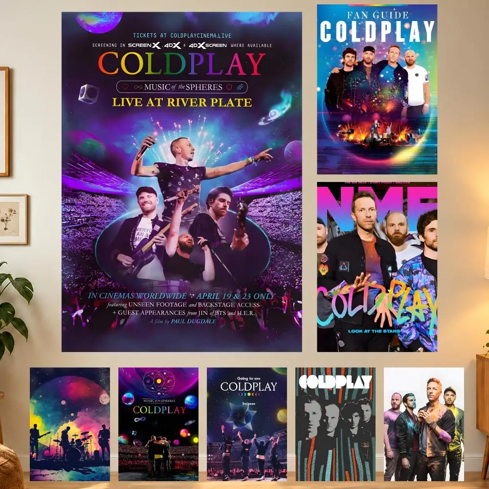 Uplifting Expansive Music Coldplay Poster Home Wall Decor for Living Room Bedroom Office Aesthetic Room