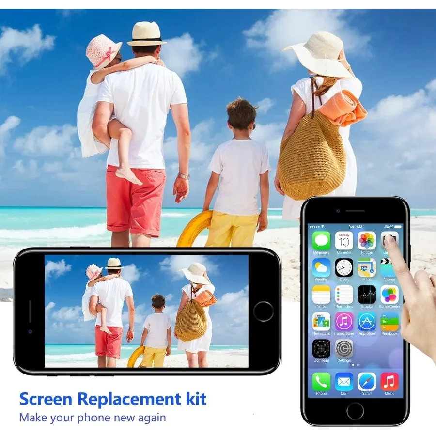 آيفون 8 زائد استبدال الشاشة الأسود 5.5 بوصة Diykitpl ثلاثية الأبعاد اللمس LCD محول الأرقام عرض آيفون 8 زائد مع أدوات إصلاح