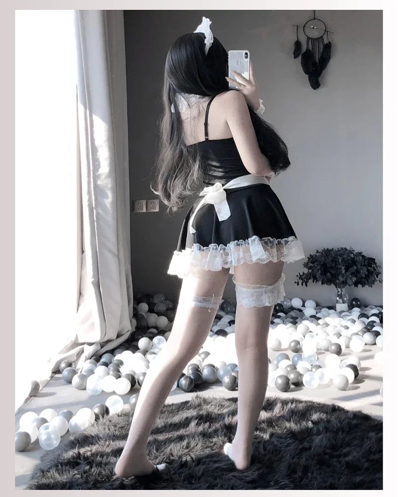 Nóng Lolita Người Giúp Việc Đồng Nhất Đầm Babydoll Ren Khiêu Dâm Gợi Tình Vai Trò Chơi Nữ Gợi Cảm Giúp Việc Trang Phục Hóa Trang Người Giúp Việc Quần Lót