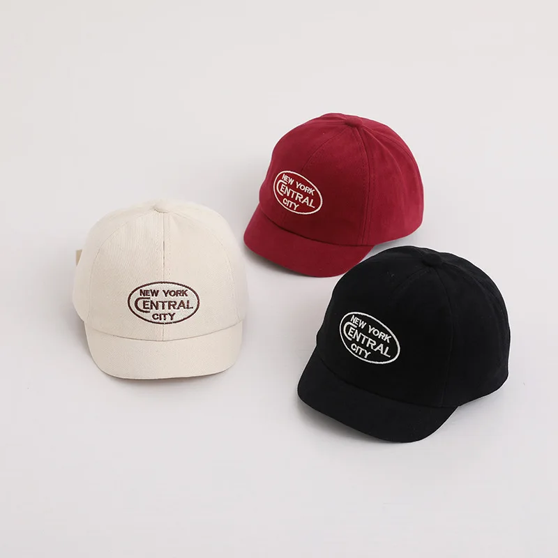 

Детская бейсболка с вышивкой букв и короткими полями, кепки с утиным языком для малышей, солнцезащитные козырьки для мальчиков и девочек от 6 до 36 месяцев, детская бейсбольная кепка