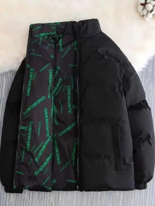 

Мужская зимняя утепленная куртка-пальто свободного кроя, теплая защитная верхняя одежда, хлопковая стеганая куртка, молодежный повседневный стиль, длинный рукав