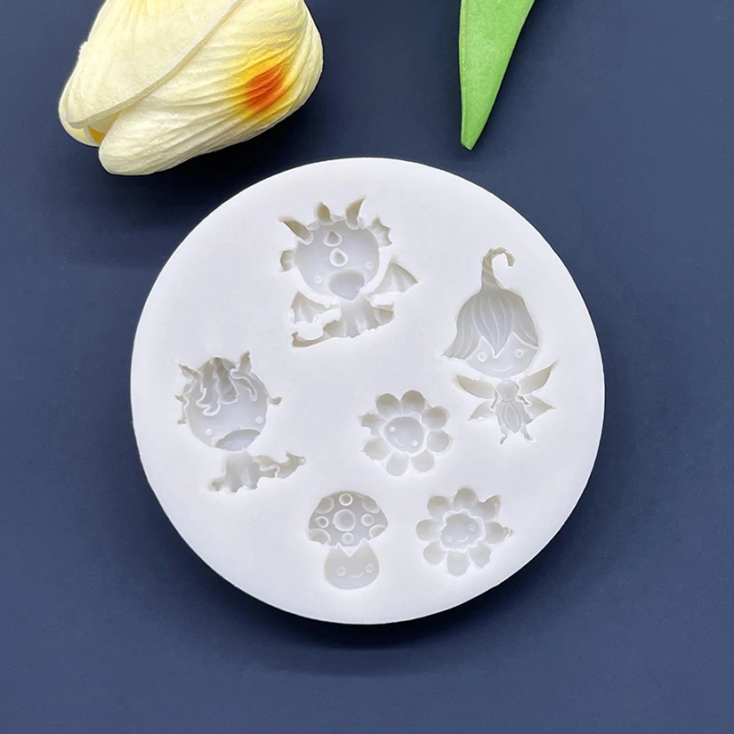 Fairy Unicorn Mushroom Sunflower Silicone Mold Sugarcraft Chocolate Cupcake Fondant Cake Decorating Tools