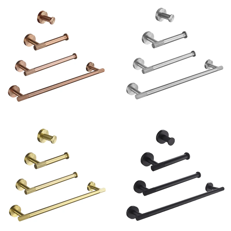 Bathroom Accessories Hardware Set Kit Towel Bar Wall Mount Toilet Paper Holder Hand Robe Hook Hanger Stainless Steel