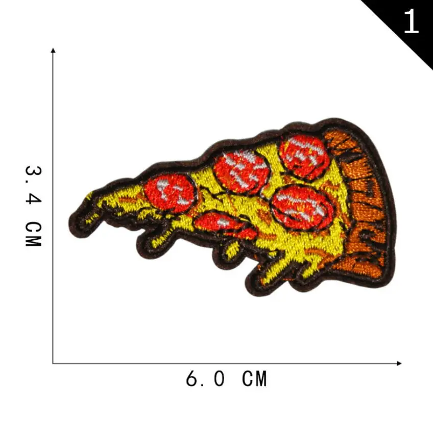 40 Skus 10 Pcs Chips Hamburger Patches Embroidered Clothing Hat Bag Shoe Repair Material Phone Gift Box Decor DIY Accessory