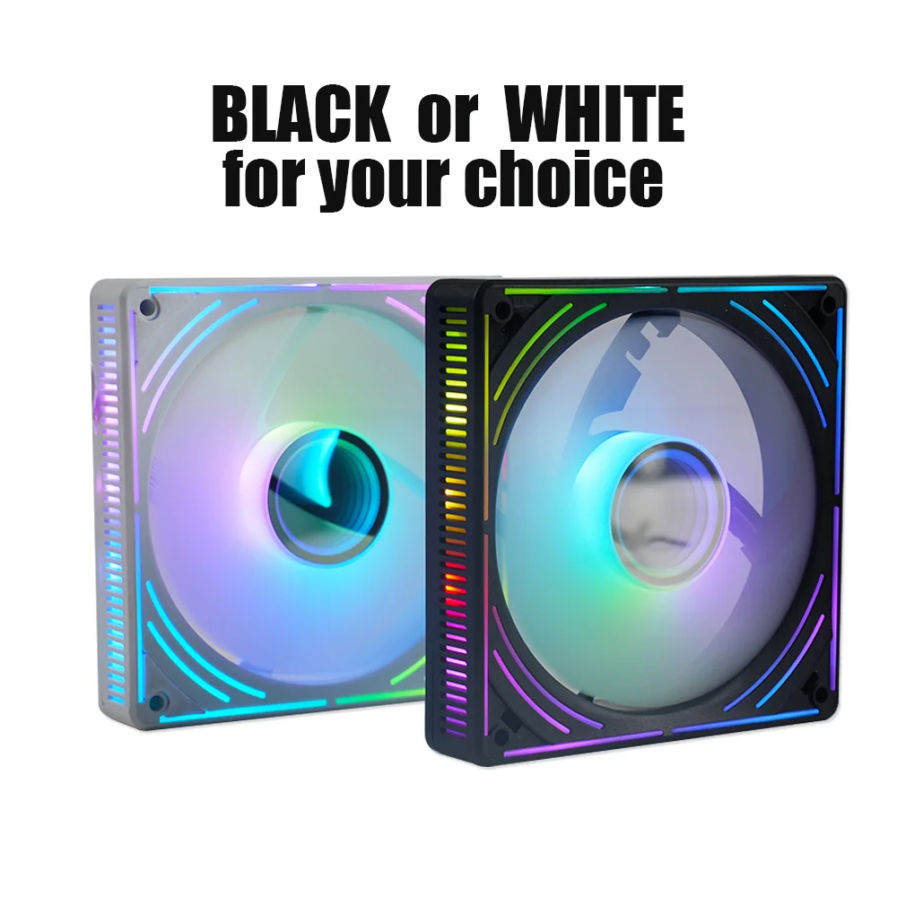 MANMU Factory Wholesale Rgb Fan Infinity Mirror Light Effect Computer pc Fan Cooling Cpu Fan for Gaming PC Case