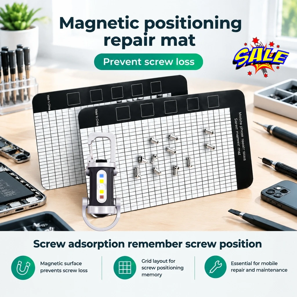 Magnetic Screw Mat Memory Chart Work Pad Working Memory Pad For Little Small Screws Holds Mobile Phone Repair Tool 145×90mm