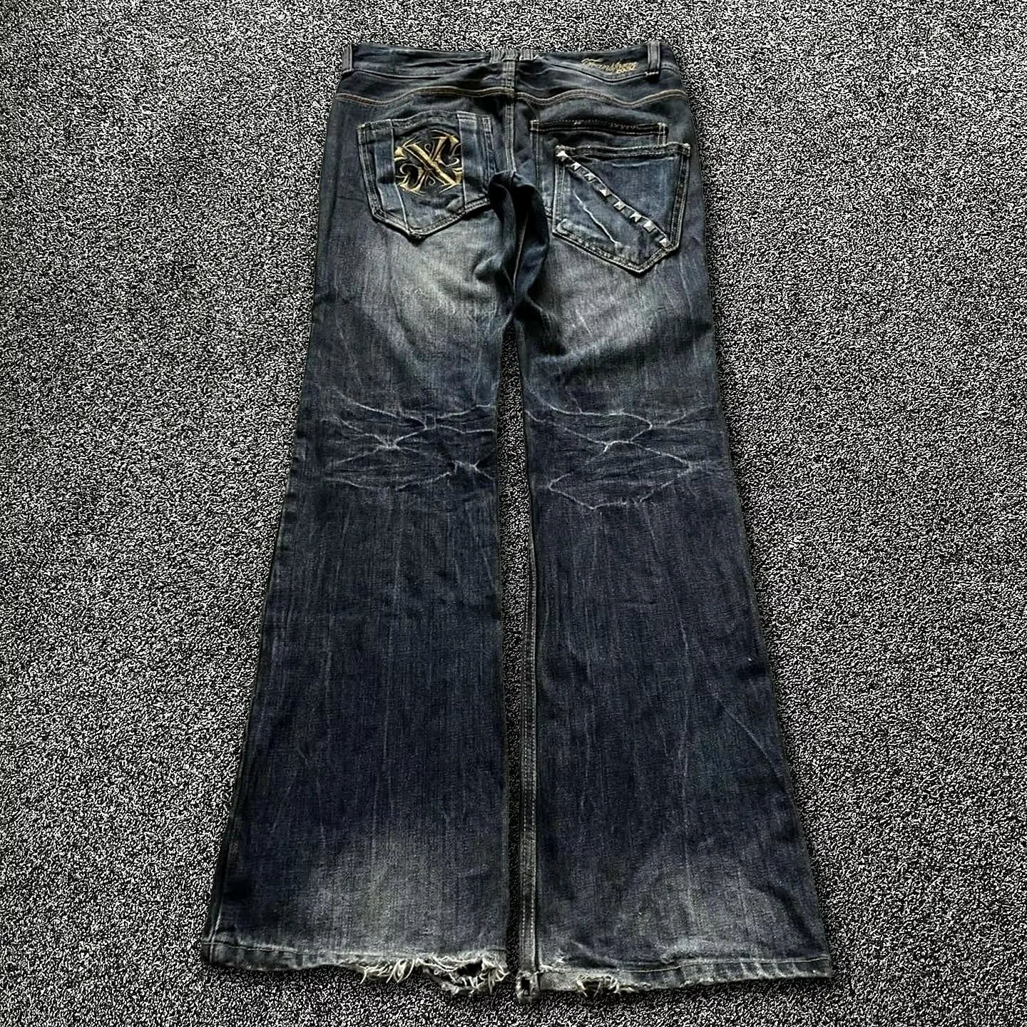 Pantalones vaqueros holgados estilo Hip Hop estilo streetwear desgastados Y2k pantalones vaqueros de pierna ancha rectos versátiles para hombres y