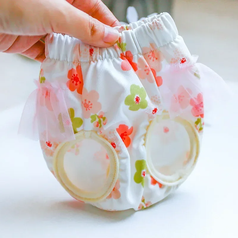 Pañales reutilizables para perros, bandas florales para el vientre para perros, lindas bragas de encaje para correr para perros, pantalones cortos para Chihuahua, ropa interior, pantalones menstruales