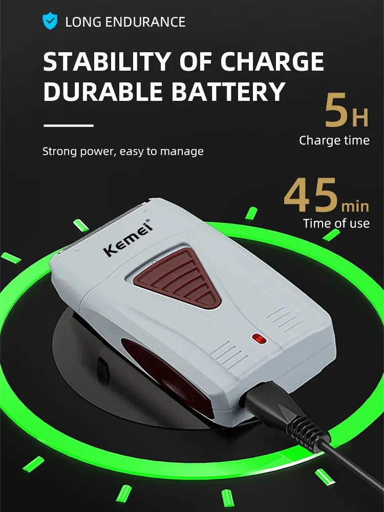 ماكينة حلاقة كهربائية عالية الجودة لإزالة الشعر عارية الرأس قابلة لإعادة الشحن للرجال