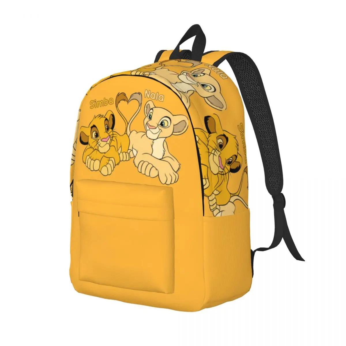 The Lion King Simba Nala Cartoon Backpack for Boy Girl Kids Student School Book Bags Daypack Preschool Primary Bag with Pocket