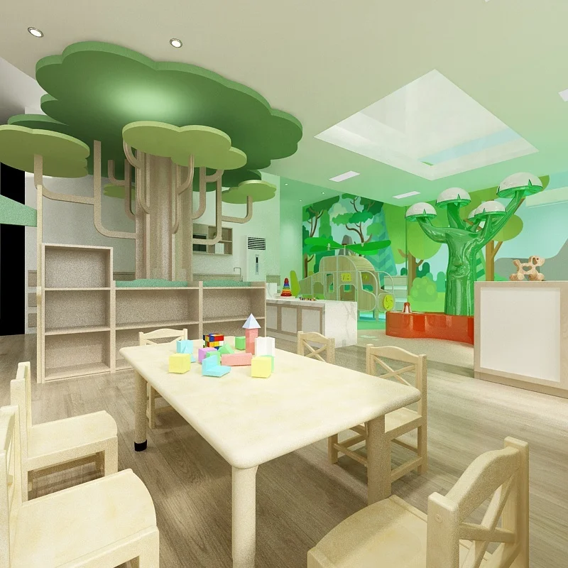 Kids Preschool Furniture Set Style Wooden Modern Wood Child Education Nursery Center Chidren School Furniture,set Kindgarden