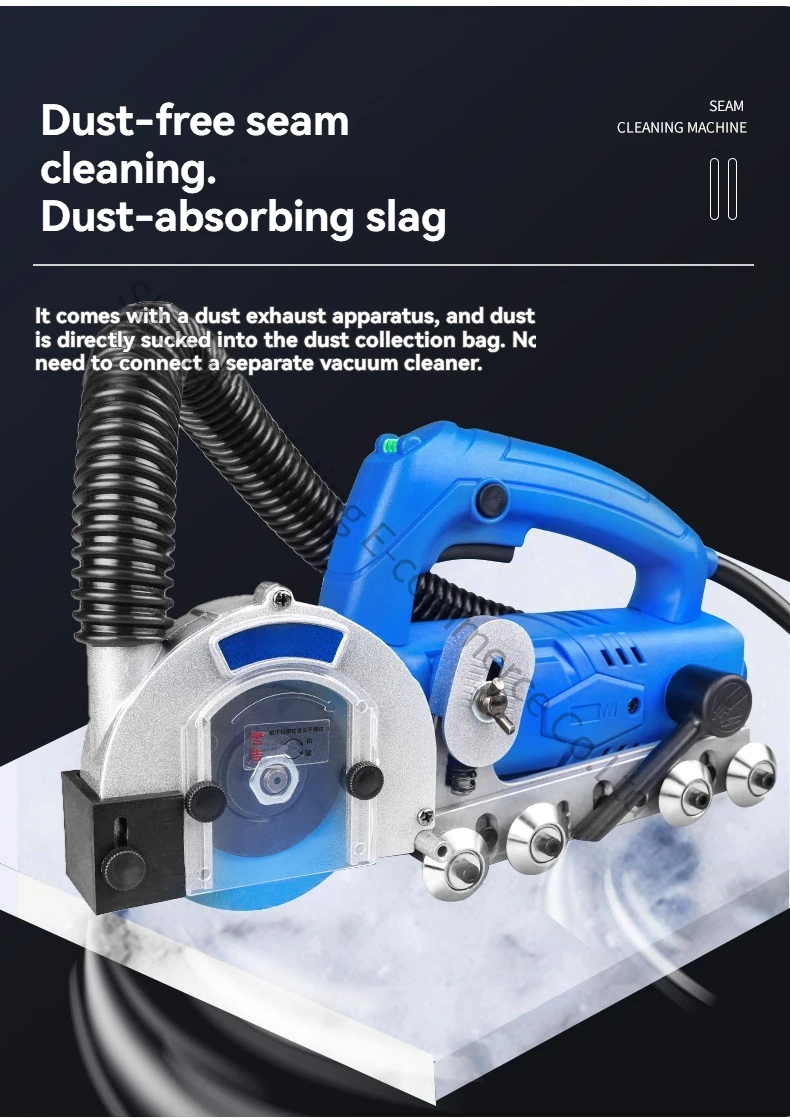 Electric Sewing Machine Tile Sewing Agent Construction Tool Self-vacuuming Floor Seam Artifact Slotter