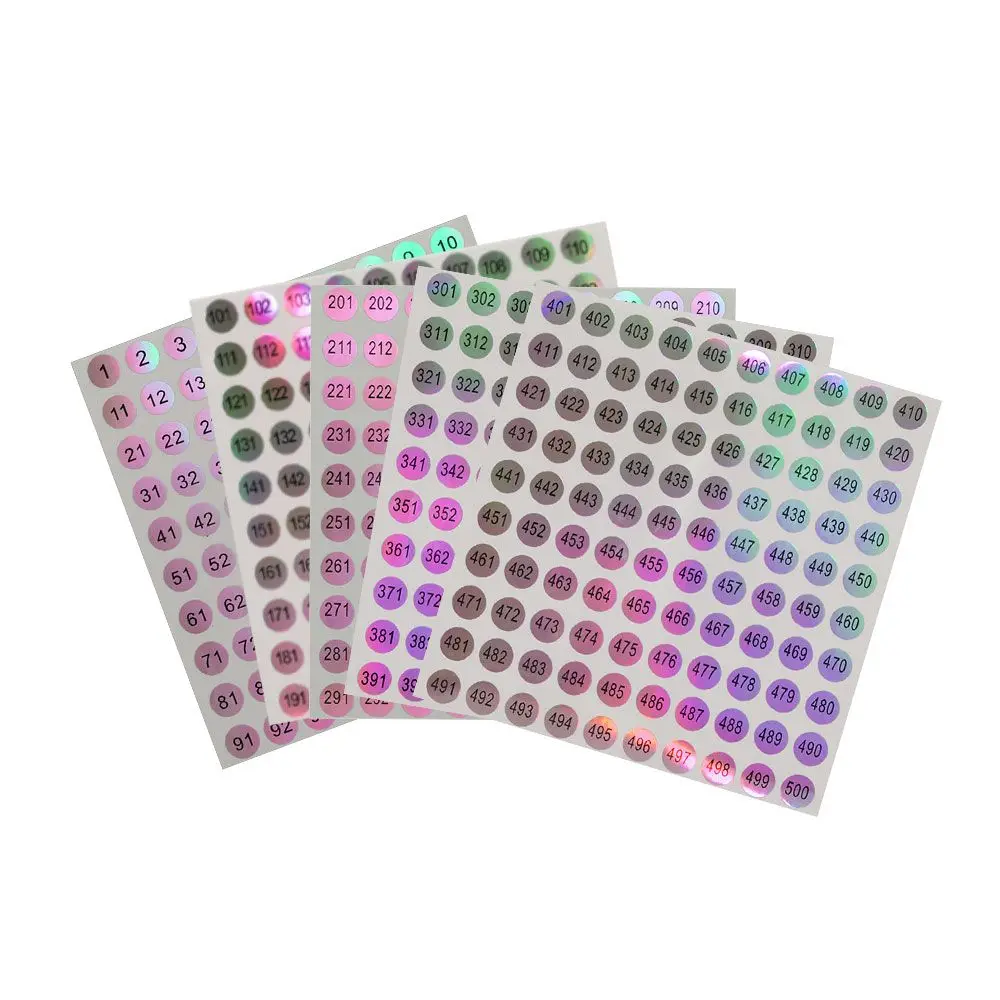 1-500 Waterproof Number Sticker Label Marking Numbering Manicure Tool Self-adhesive Digital Sticker Scrapbooking DIY Craft