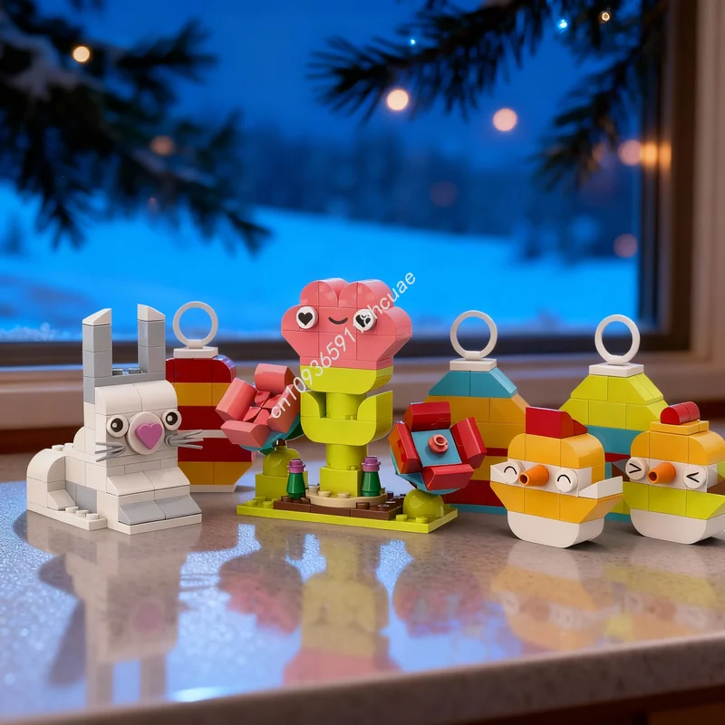 203pcs MOC Classic Easter Model Building Blocks Construction Assemble Toys Christmas Gifts DIY Creative Idea Education Brick