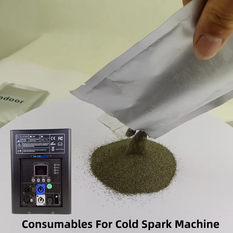10bag Ti Powder 200g For Cold Sparkler Machine 750W 600W Machine DMX Sparkular Machine For Stage Concert Christmas Wedding DJ Cold Firework Indoor Outdoor Consumables