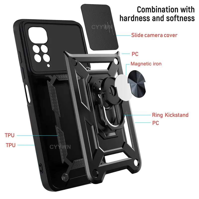 Für redmi 10c 10a Fall stoß feste Rüstung Auto halter Telefon abdeckung für redmi 9a 9c nfc Kamera Objektivs chutz Fundas – Detail 11