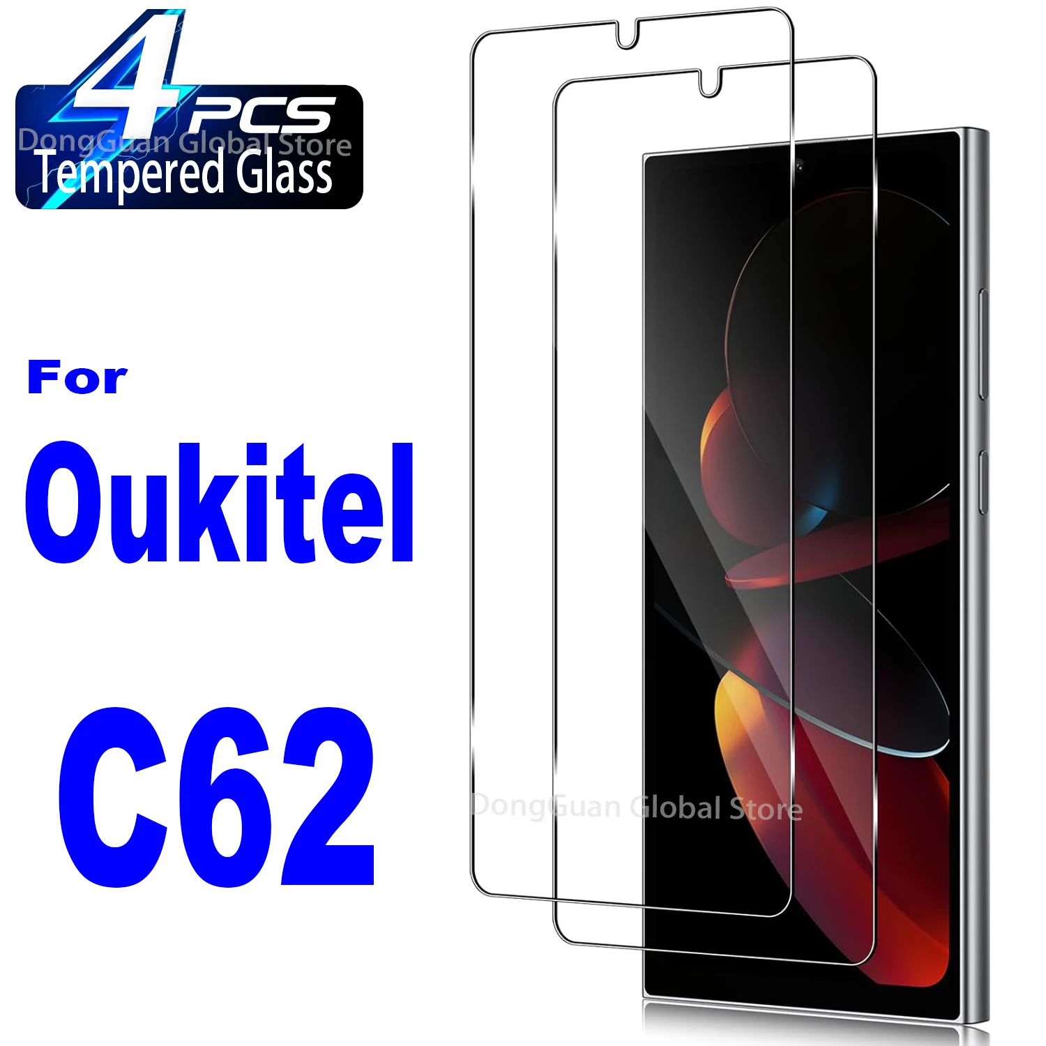 

For Oukitel C62 Tempered Glass Screen Protector Glass Film