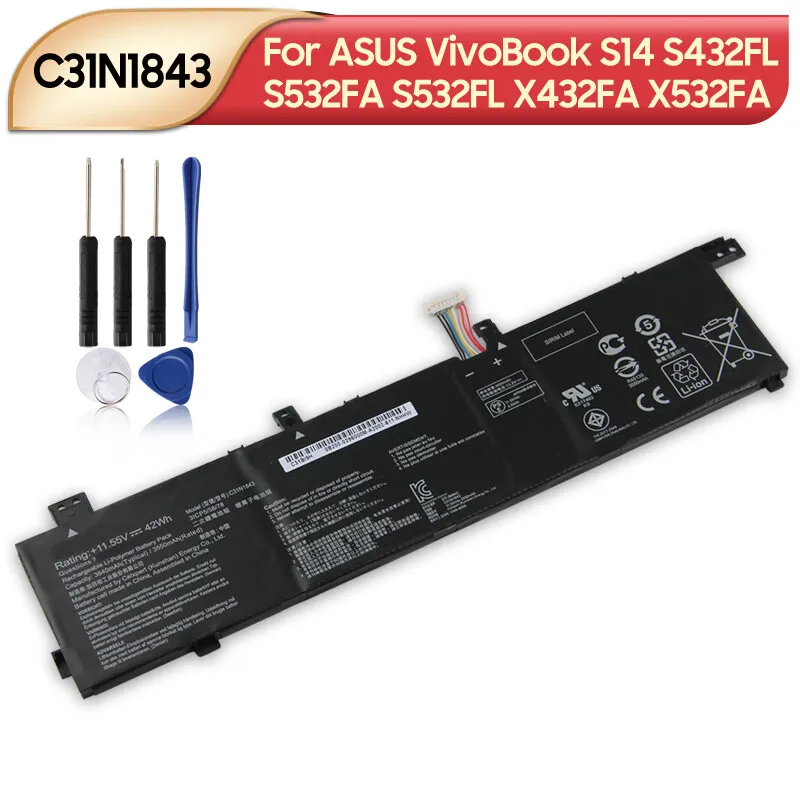 

Оригинальный аккумулятор C31N1843 для ASUS VivoBook S14 S432FL S532FA S532FL S432FA