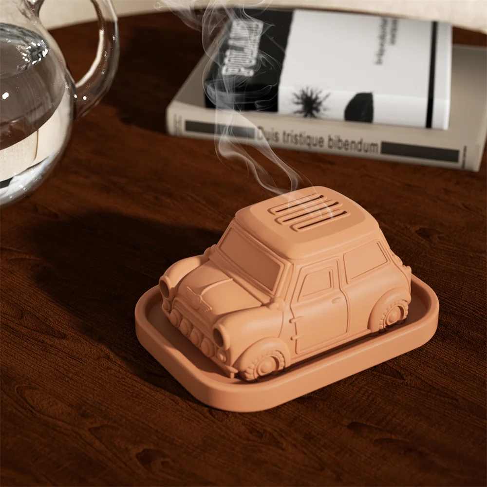 Boowan Nicole Incense Burner Molds Retro Styled Car Shaped Silicone Mold for Cement and Plaster DIY Ornaments for Home