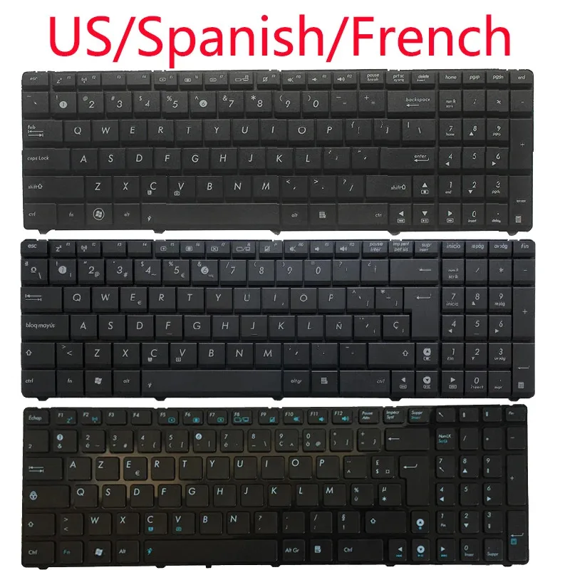 Клавиатура CHJ US/SP/Испанская/FR/Французская для ASUS N53SN N53SV N53T N53Jf N53Jg N53Jl N53Jn N53Jq X75A X75Sv X75U X75VB X75VC X75VD X