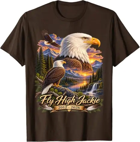 Fly High Jackie, Jackie und Shadow Weißkopfseeadler T-Shirt Y2k Lässige Grafik-Bekleidung Weißkopfseeadler Großer Bär Jackie und Shadow T-Shirt Geschenk – Detail 10