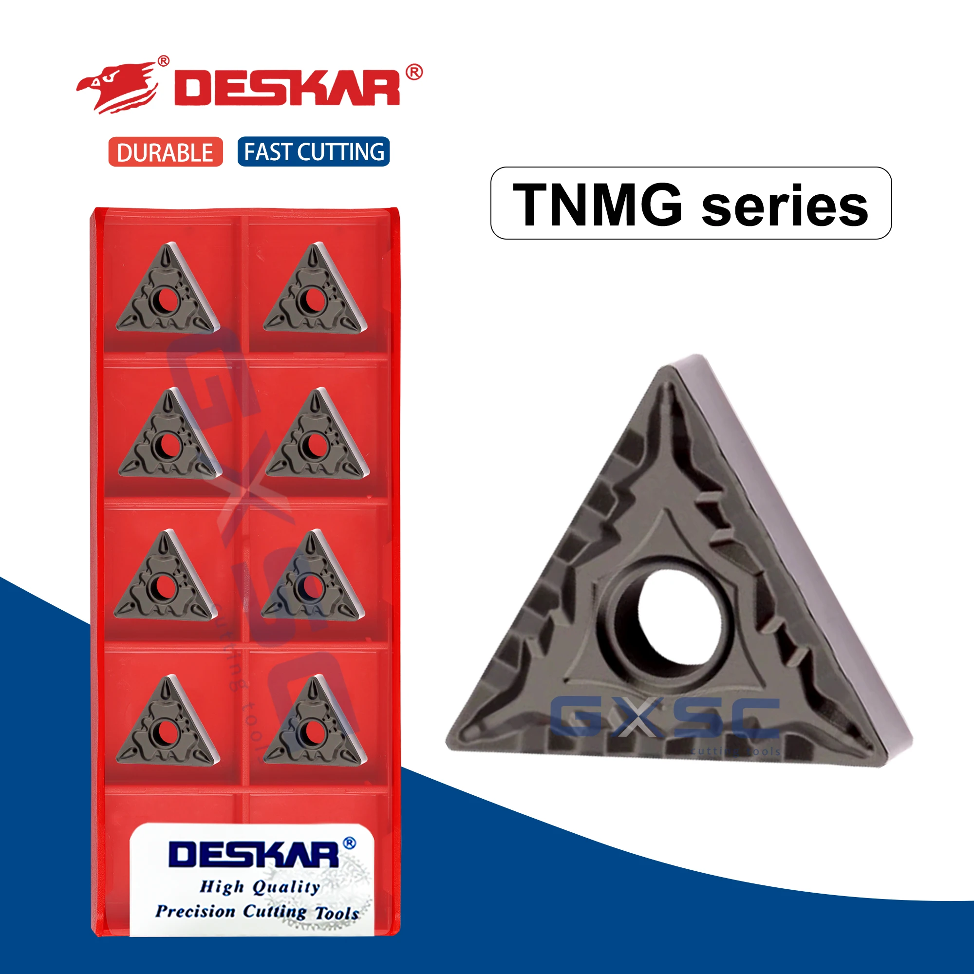 

DESKAR TNMG160404/160408/160412-PM LF9118 Лезвие для моделирования треугольника PM/HQ/CQ/CM/TM/HQ/CQ/R-S/L-S Тип слота серии TNMG